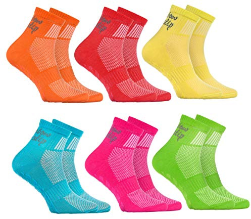 Rainbow Socks – pojkar flickor sneaker bomull antirutiga sportstrumpor