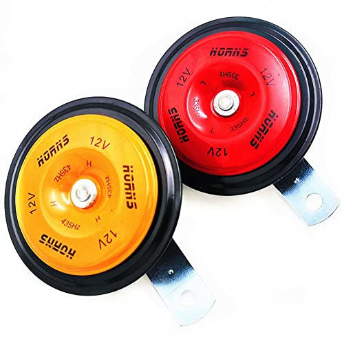 YIYIDA Car Horn Clacson 118DB 12V Tromba d'aria Super forte tono alto e basso tono doppio corno in metallo con impermeabile universale auto corno per auto elettrica per moto camion camion barca ecc