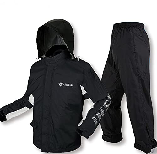 LYDHDY Regensachen männer Motorrad wasserdichter Regenschutz Regenmantel Motocross Regenmantel folgt Regenanzug Cape Motorrad Mann Erwachsener Roller Fahrer Regenanzug (Color : Clear, Size : XL)