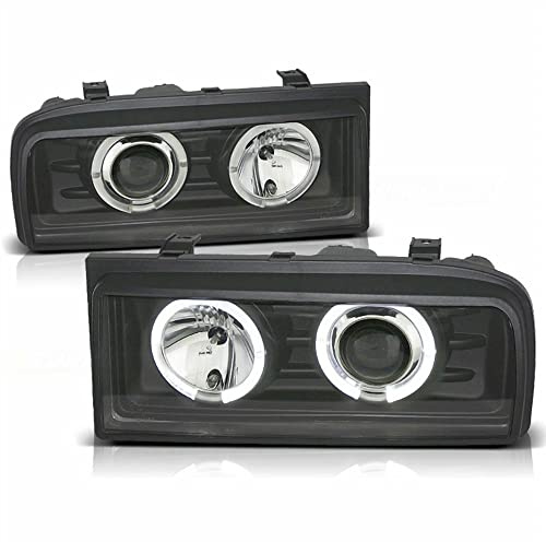LED Angel Eyes Scheinwerfer Set in schwarz für VW Corrado 53i 1988-1995