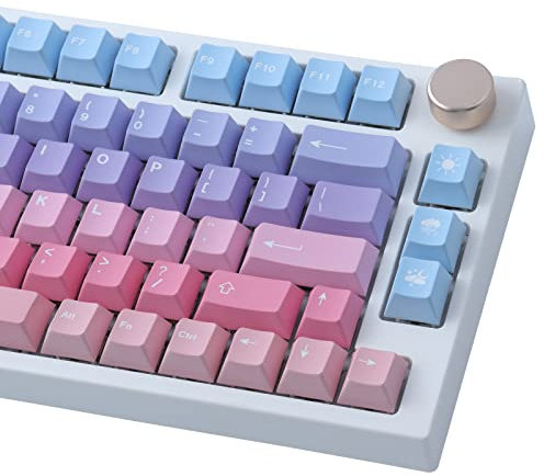 Tsungup PBT 129 Key ANSI&ISO Layout Cherry Profile Dye-Sublimated Keycaps for Gateron, Kailh, Cherry MX Switches Mechanical Keyboards