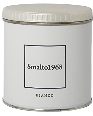 Pittura Shabby Chic Vintage finitura satinata - Smalto 1968 Vernice acrilico ad acqua inodore per Mobili, legno, ferro, piastrelle e supporti difficili 500 ml vari colori Duriplastic (Bianco)