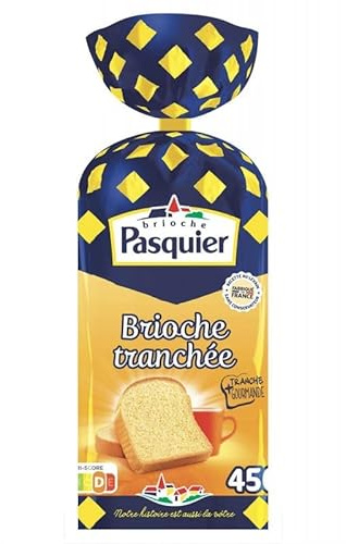 BRIOCHE PASQUIER - Tranches Gourmandes - Brioche tranchée moelleuse - 450g - Lot De 4 - Vendu Par Lot