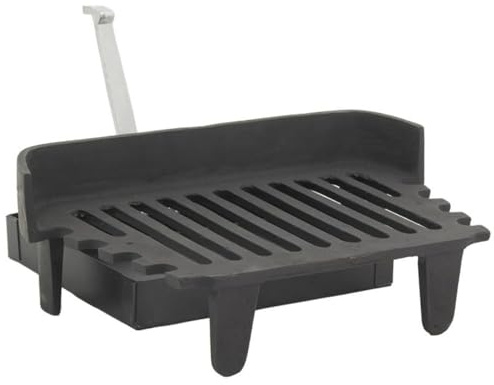 AUBRY GASPARD - Grille et Plateau en Fonte Rectangulaire 38X23X13 cm - Accessoires De Cheminée et Barbecue - Durabilité Exceptionnelle - Nettoyage Facile - Élégance Intérieure - Noir - 38X23X13 cm