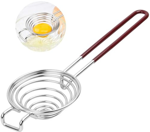 volumoon Separador de Huevos de Acero Inoxidable 304, Separador de Clara de Huevo y Yema de Huevo, Separador de Claras y Yemas, Extractor de Clara de Huevo Filtro de Yema de Huevo y Clara de Huevo