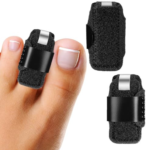 SPANN Toe Splints for Straightening Toes Straightener Adjustable Toe Corrector Brace for Men Women Toe Injuries Fractures Sprains 2Pcs