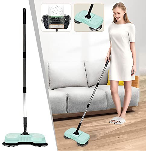 Aspirapolvere Mop 3 in 1 - Pulitore for pavimenti a spinta manuale - Spazzatrice a spinta manuale Macchina for la pulizia della spazzatrice ad aspirazione pigra domestica, Spazzatrice ad aspirazione,
