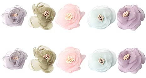 TEHAUX 10St Kleiderdekoration Zubehör für Blumenkragen Chiffonblumen zum Basteln DIY Bastelblume Chiffon-Blumen Tuch Blumenzubehör aus Stoff Vielfalt Haarschmuck Gänseblümchen