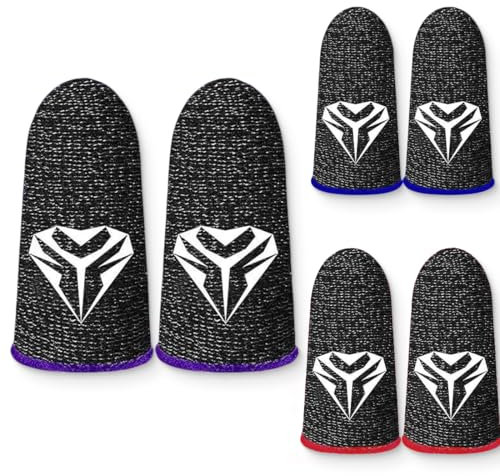 Manchons pour Doigts pour Jeux, téléphone, Mobile pour Pubg Cod, Anti-Transpiration, Compatibles avec Les téléphones de Jeu, Gants Ultra sensibles