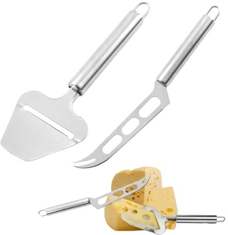 Käsehobel,Käseschneider Set 2 Stück,Käsemesser Set,402 Edelstahl Käsemesser,Butterschneider,Spülmaschinenfest zum Schneiden,Perfekt zum Schneiden von Weichkäse und Schnittkäse