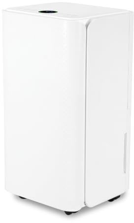 Herrselsam Luftentfeuchter 16L/Tag Entfeuchtungsleistung - mit 3 Betriebsarten, Digitalanzeige, Ablaufschlauch, Timer 24H, Abtaufunktion, Wassertank 2L, Gegen Feuchtigkeit, Schimmel