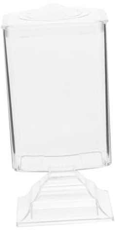 TOVINANNA Nagelreinigungstuchspender aus Transparentem Kunststoff Staubdichter Make Up Organizer für Wattepads mit Hohem Ständer Platzsparend für Badezimmer und Waschtisch