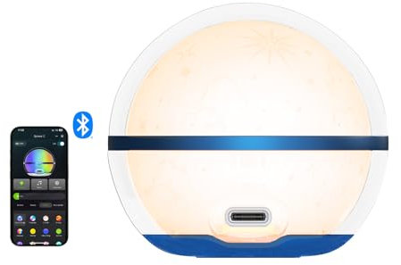 OLIGHT Sphere C Cielo Stellato Luce Notturna a Sferico Light Sfera Luminosa a Bagliore Pieno 75 Lumen Luce Atmosfera Ricairabile Colorata Quotidiano Appuntamenti Lampada Campeggio Decorazione di Festa