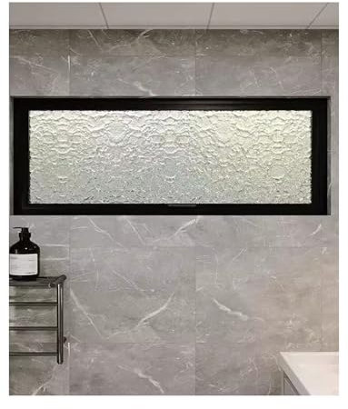 Generisch Hausersatzfenster, 360 ° drehbares Kippfenster mit Griffen, offenes Kellerflügelfenster aus Aluminiumlegierung(Black,90x40cm/35.43x15.75in)