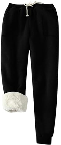 Pantalon Polaire Homme Jogging Hiver Chaud Coton Thermique Sport Pantalons Ample Large Bas de Survêtement Taille Élastique