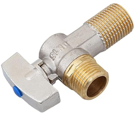 Shut Off Valves 1/4 Turn for Kitchen Bathroom 1/2Inch Inlet Outlet with 3/8Inch Adapter Ideal for Hot Cold Water Brass Shut Off Valves