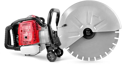 MSW Scie à béton - thermique - 3 000 W - profondeur de coupe 155 mm Découpeuse à disque Tronçonneuse à béton