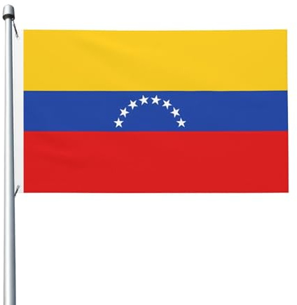 Bandera de Venezuela impresa de doble cara, banderas decorativas para interiores y exteriores, con ojales adecuados para jardines y patios.