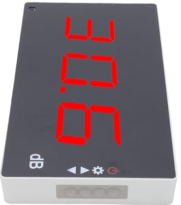 Naroote Medidor de Decibelios 30 DB-130 DB, Medidor de Nivel de Sonido Montado en la Pared, Probador de Ruido de Pantalla Grande con Alarma y Alimentación USB, Ideal para Aulas y áreas Públicas