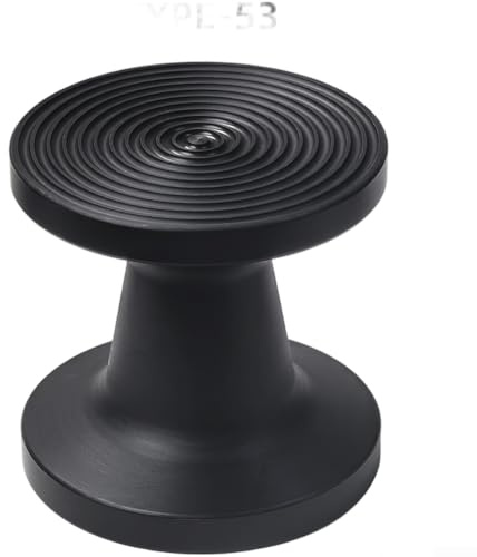 MeevrgR Kaffee Tamper 51mm Doppelseitig Flach Gerippt PP Schwarz(53MM)