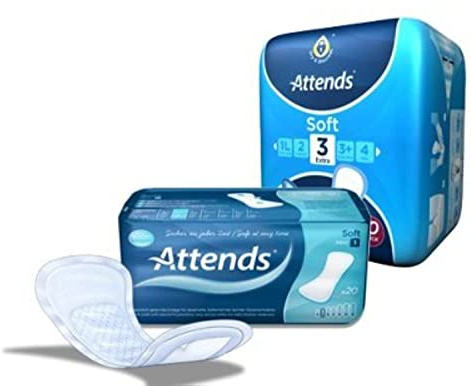 Attends Soft 4 Maxi Inkontinenzeinlagen, gerade, 8 Stück