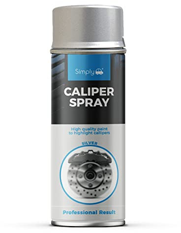 Simply SP-015 Silver Caliper Spray Paint for Highlighting & Restoration of Car Calipers – Long Lasting Gloss & Dirt Preventive – Also Suitable for DIY Projects & Cosplay – 400 ml