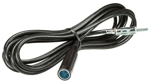tomzz Audio 1600-003 Auto Antennen Verlängerung Kabel KFZ 3m DIN Stecker auf DIN Buchse Kupplung Antennenkabel