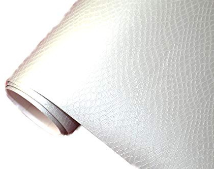 Neoxxim 6.6€/m2 Auto Folie - Schlangenleder Folie Weiss 300 x 150 cm selbstklebend BLASENFREI Car Wrapping Klebefolie