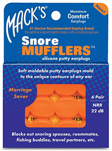 Mack's Snore Mufflers Silicone Putty Earplugs 6 Pairs