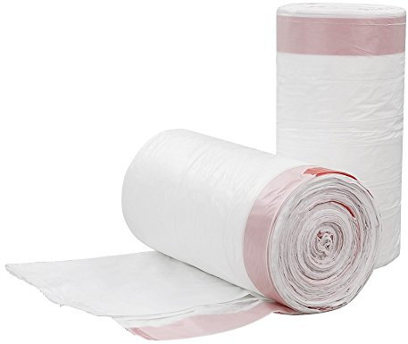 Cadine Rouleau De 120 Sacs Poubelle Avec Cordon De Serrage Blanc 10 L