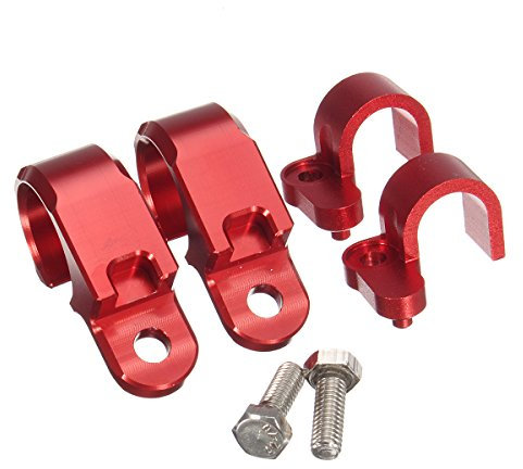 Alamor 4pcs CNC vorne und hinten Bremsleitung Schlauchschellen Motorrad Halter für Honda CRF250L CRF250M 12-15