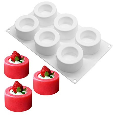 stampi silicone 3d dolci per Bigné,Pudding e Cubi di Ghiaccio, 6 fori forma di Tazza budino