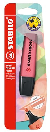 STABILO - Textmarker - BOSS ORIGINAL Pastel | Einzelstift, Kirschblütenrosa