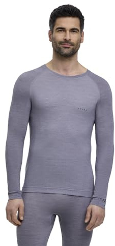FALKE herr Baslager Ovandel Wool-Tech Light Round Neck M L/s Sh ull funktionsmaterial snabbtorkande 1 del