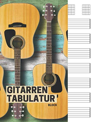 Gitarren tabulatur block: 7 Tabulator Zeilen pro Seite, 6 Gitarren Akkorddiagramme pro Seite. Ideal für musiker, gitarristen oder musiklehrer.(110 ... Format A4, tab buch, gitarre tabulatur)