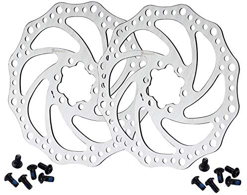 Dymoece 2 Stück Fahrrad Bremsscheibe mit 12 Schrauben 140 mm / 160 mm / 180 mm / 203 mm für MTB Mountain Rennrad