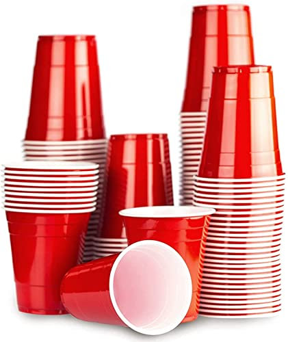 MBP My Beer Pong 50 Red Cups (16 oz 473ml) – Lebensmittelecht & Wiederverwendbar - Sehr Stabil & Spülmaschinenfest
