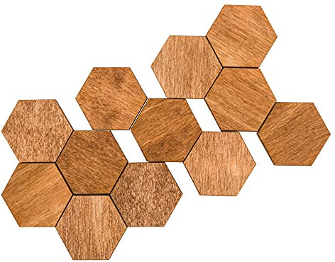 Calamite frigorifero, Calamite per ufficio, Calamite da frigo esagonali, magneti naturali in legno. Marrone piccole dimensioni