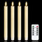Mavandes Bougies LED sans flamme avec minuterie à distance, bougies de fenêtre ivoire vacillantes fonctionnant sur piles, lot de 4 bougies sans flamme en cire véritable (2 x 25CM)