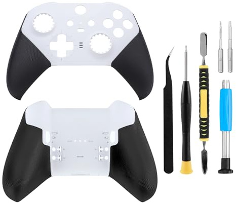 Kit de réparation de façade de boîtier Avant et arrière pour Manette Xbox One Elite Series 2 (Blanc)