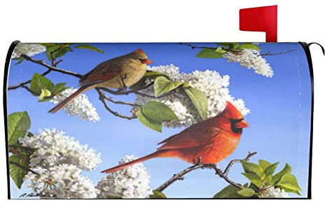 Bird & Lilacs Briefkastenabdeckungen Magnetische Briefkastenhüllen Postbriefkastenabdeckung Standardübergröße 21 x 18 Mailwrap Garden Home Decor
