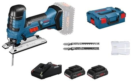 Scie sauteuse 18V GST 18 V LI S + 2 batteries Procore 4 Ah + chargeur + coffret L Boxx BOSCH 06015A510Q