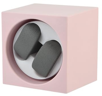 F Fityle Doppelter Uhrendreher, Uhrenbeweger mit leisem Motor, batteriebetrieben oder USB-Uhrenschüttler, Uhrenaufzugsmaschine für Männer und Frauen, Rosa