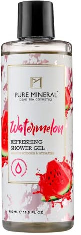 Reines Mineral - Duschgel Wassermelone - Hydratation und Vitalität - Reich an Antioxidantien - Für alle Hauttypen - Ohne Silikone, Sulfate, Parabene - 400ml