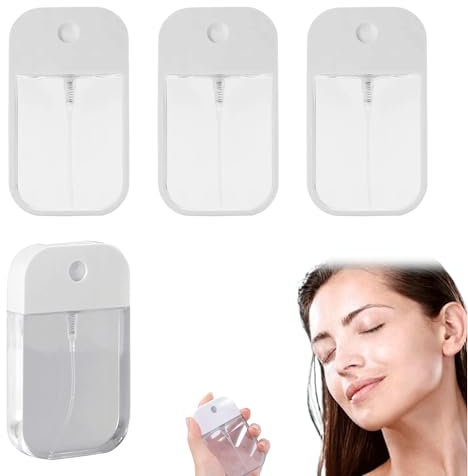 4PCS 50ml Clear Plastic Travel Spray Bottle - Portable Perfume Atomiser Refillable Empty Bottle for Vacation Business Trip