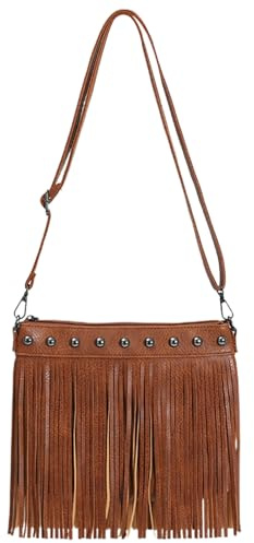 Duvcoywae Fransen-Geldbörsen für Damen,Quastentaschen für Damen, Handy-Geldbörse mit Quasten-Geldbörse, Vintage-Quasten-Handy-Geldbörsenhalter, Umhängetasche, Fransentasche für Mädchen und Frauen