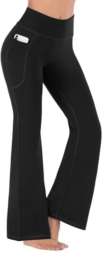 Zhiaek Pantalon Yoga Femme Fluide Taille Haute Legging de Sport
