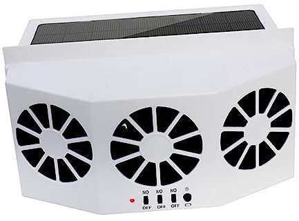 TOPBATHY Car Solar Exhaust Fan Portable Cooling Window Fan for Pet Odor Elimination Easy Install Solar-powered Air Vent for Vehicle Air Circulation Lightweight and Compact Design