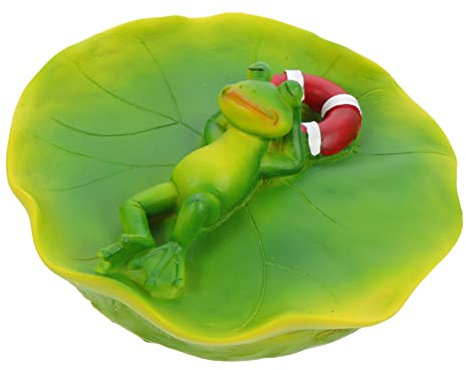 TOYANDONA Schwimmende Froschstatue Gartenstatuen Frosch Froschstatue Im Freien Gartenfroschdekoration Gartenfrösche Outdoor -Figuren Froschstatuengarten Outdoor-Frosch Harz
