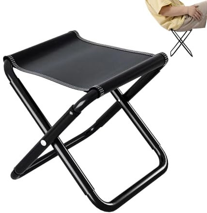 Tragbarer Klapphocker, Gartenhocker, 26x26x28cm Klein Camping Hocker Faltbar, Ultraleicht Angelhocker, Campinghocker Faltbar Mit Tragetasch, Leichter Sitzhocker Für Outdoor, Wandern, Grillen, Angeln